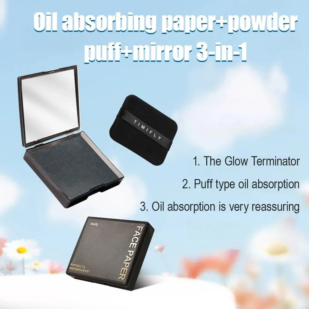 Oil Blotting Papers with Mirror (100 pcs)