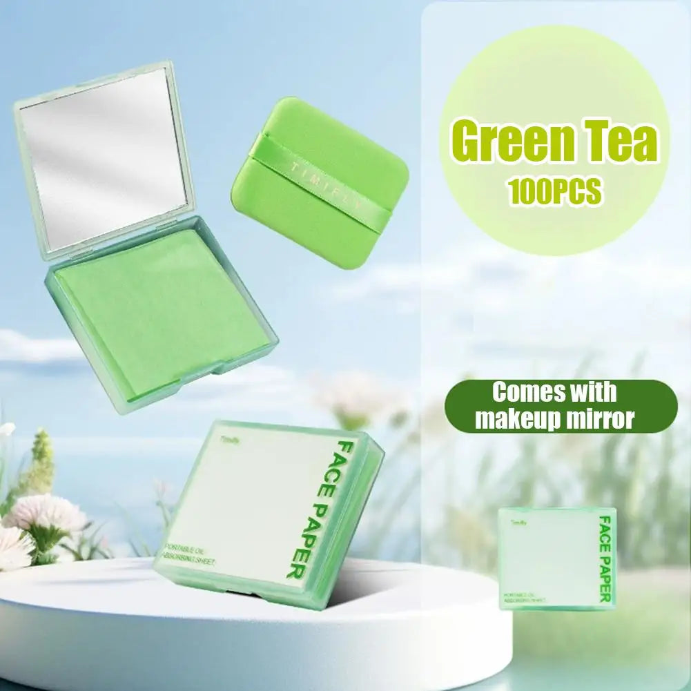 Oil Blotting Papers with Mirror (100 pcs)