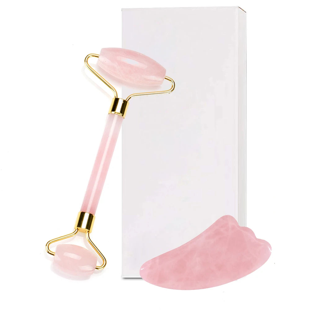 Jade Roller & Gua Sha Facial Massage Set