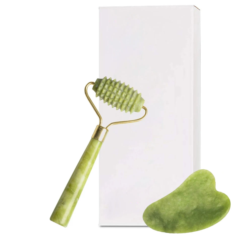 Jade Roller & Gua Sha Facial Massage Set